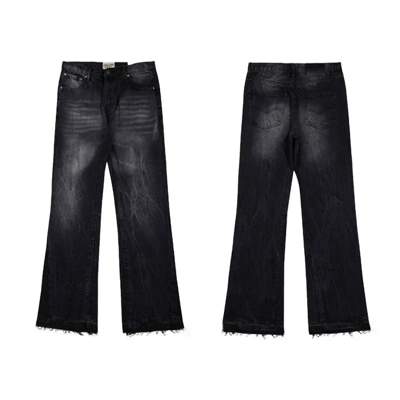 Gallery Dept Black Gradient‑Wash Flare Jeans