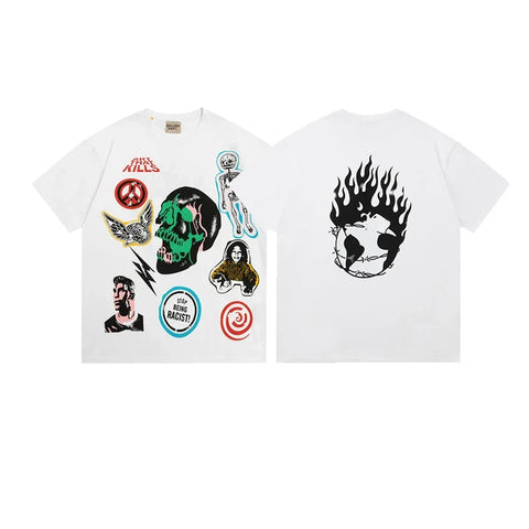 GALLERY DEPT STICKER BOMB WHITE GRAPHIC TEE
