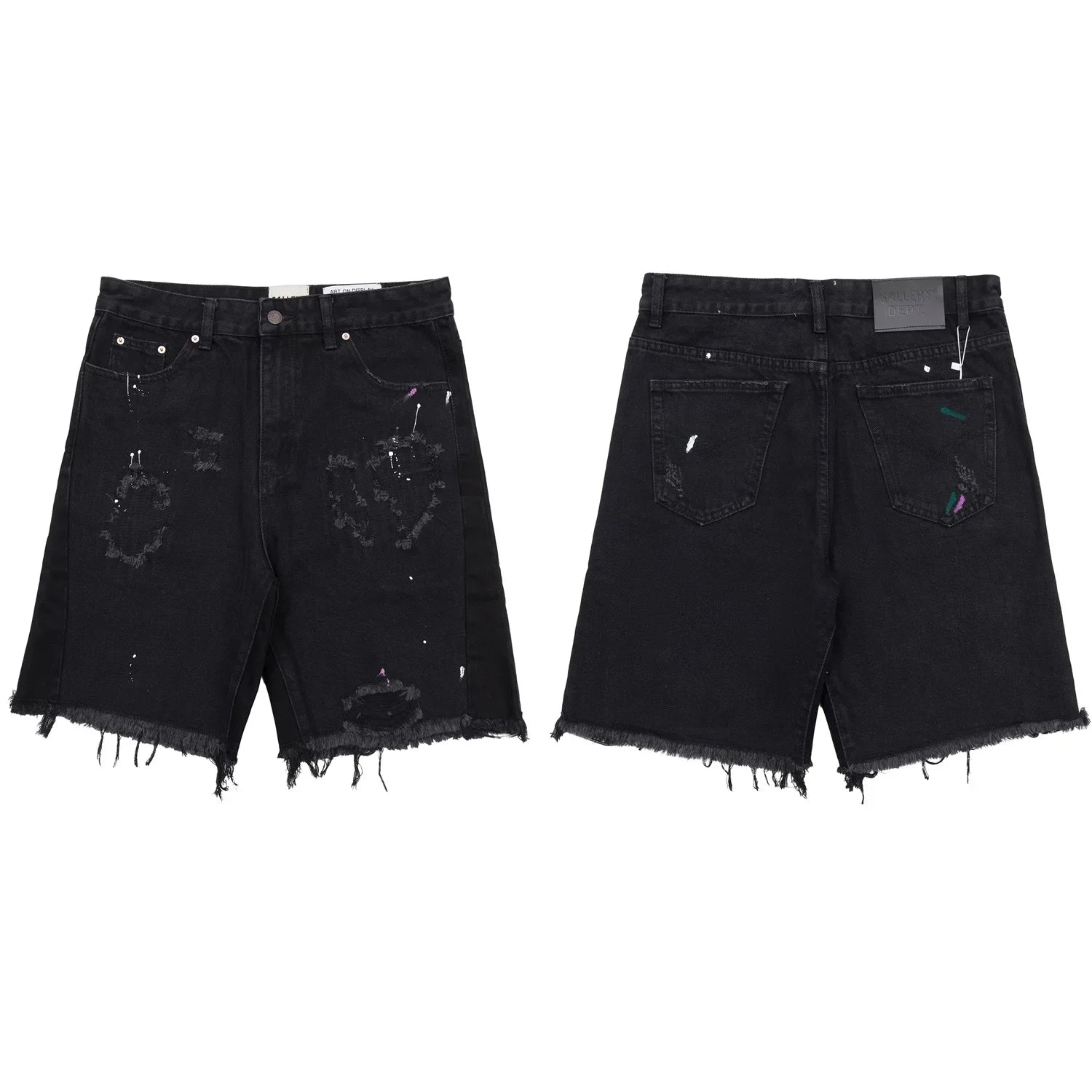 GALLERY DEPT DISTRESSED PAINT SPLATTER DENIM SHORTS