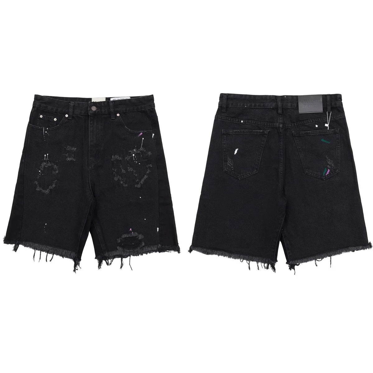 GALLERY DEPT DISTRESSED PAINT SPLATTER DENIM SHORTS