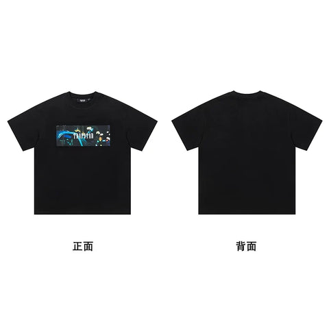 Trapstar short-sleeved T-shirt summer 2025 new letter print men and women casual loose round neck European and American trendy ins (38)