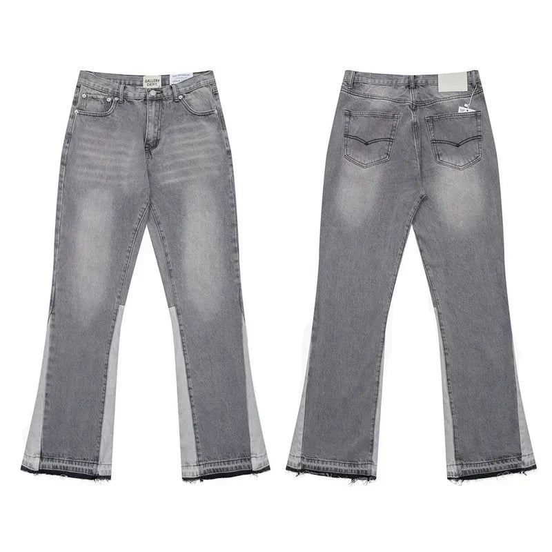 Gallery Dept Grey Splice Flare Jeans