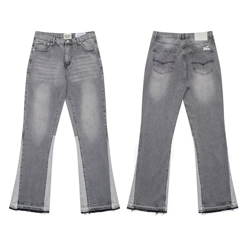 Gallery Dept Grey Splice Flare Jeans
