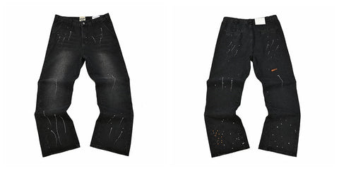 Gallery Dept Black Thin Paint‑Stroke Jeans