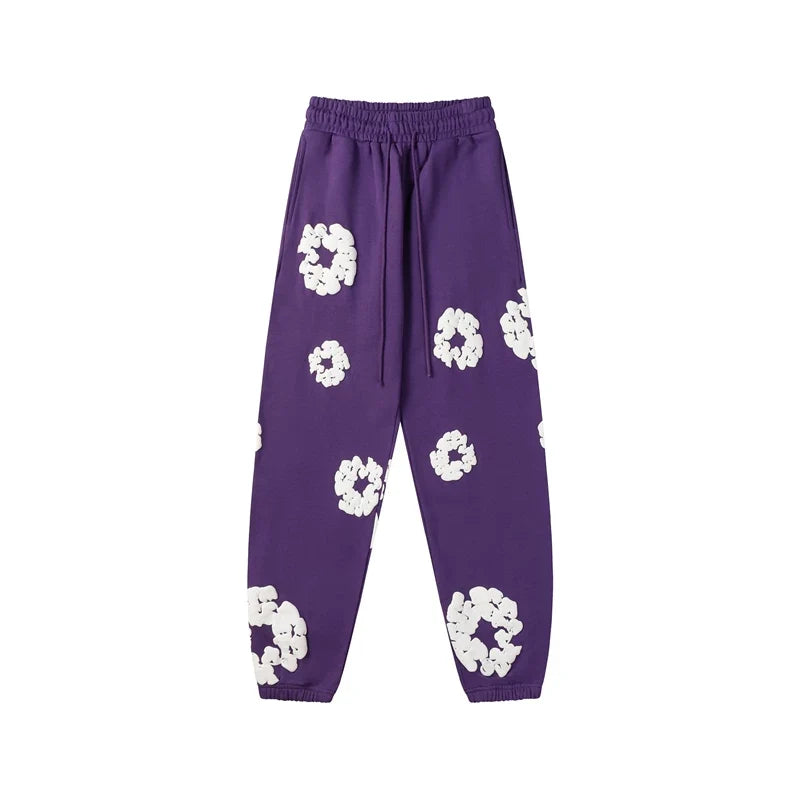 Denim Tears Kapok Foam Print Jogger Pants Purple Streetwear Trousers