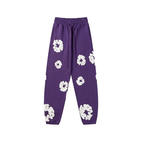 Denim Tears Kapok Foam Print Jogger Pants Purple Streetwear Trousers