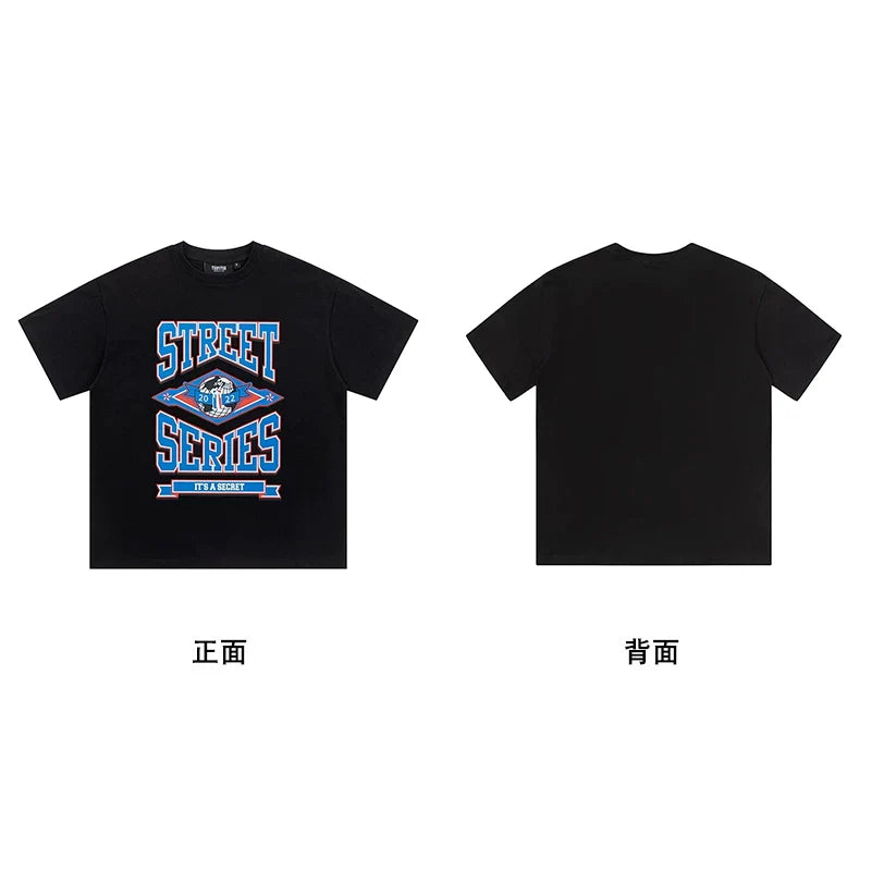 Trapstar short-sleeved T-shirt summer 2025 new letter print men and women casual loose round neck European and American trendy ins (25)
