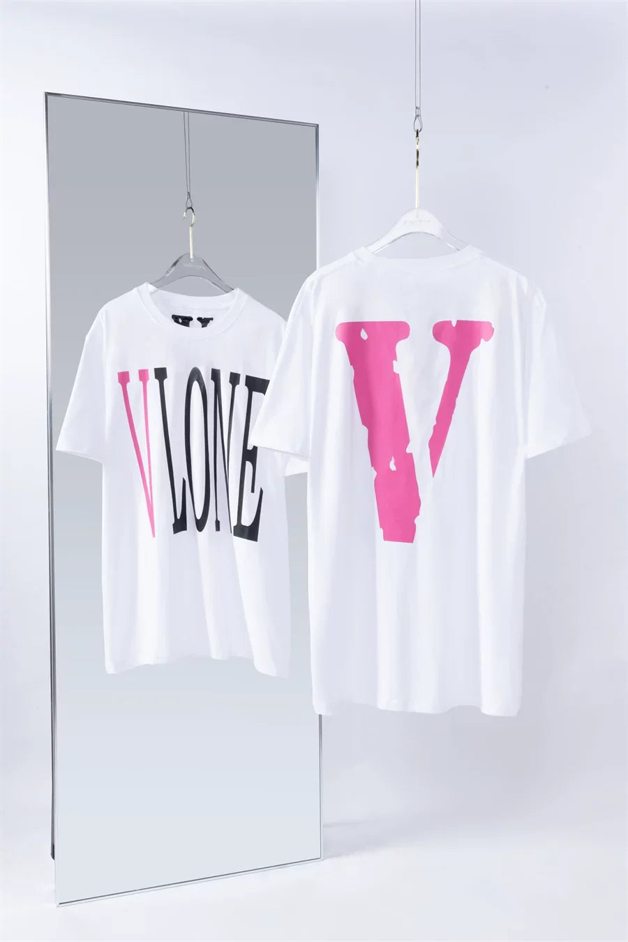 Vlone Classic Logo Graphic T-Shirt - White/Pink