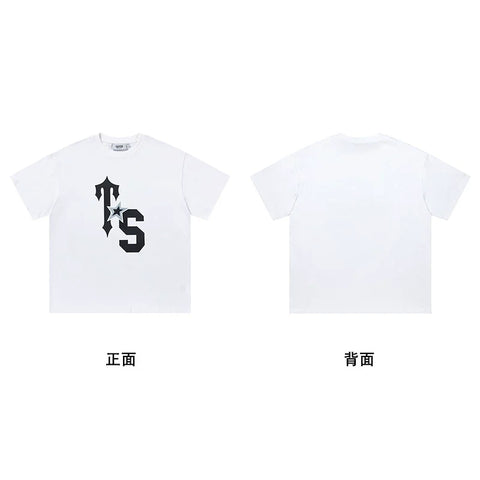 Trapstar short-sleeved T-shirt summer 2025 new letter print men and women casual loose round neck European and American trendy ins (37)