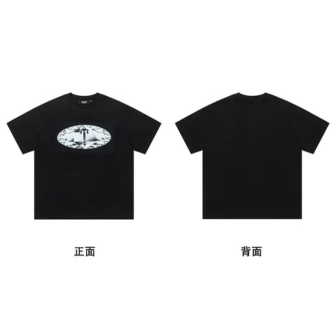 Trapstar short-sleeved T-shirt summer 2025 new letter print men and women casual loose round neck European and American trendy ins (41)