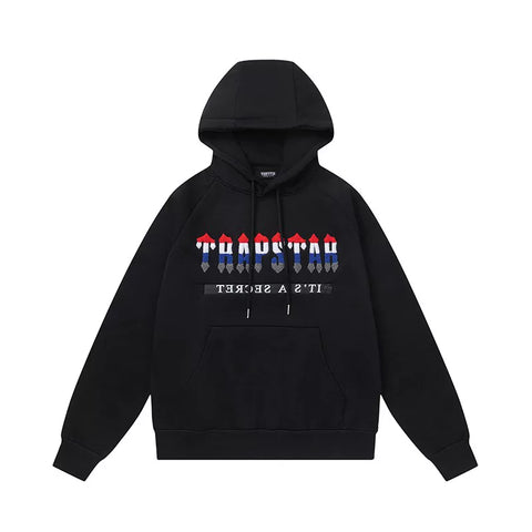 Trapstar autumn and winter casual sports suit hooded sweatshirt pants pullover simple letter drawstring top pants (51)