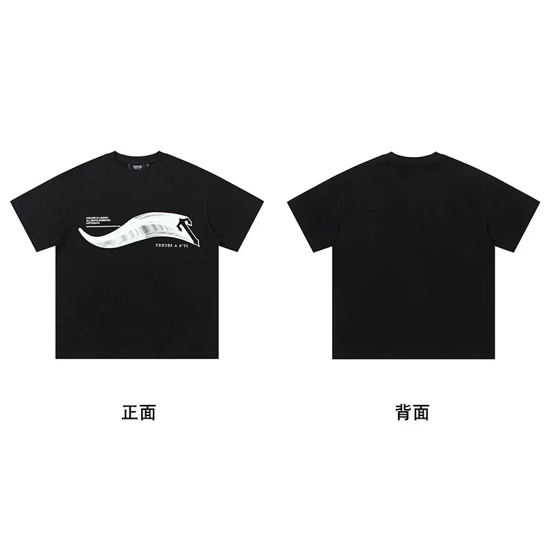 Trapstar short-sleeved T-shirt summer 2025 new letter print men and women casual loose round neck European and American trendy ins (43)