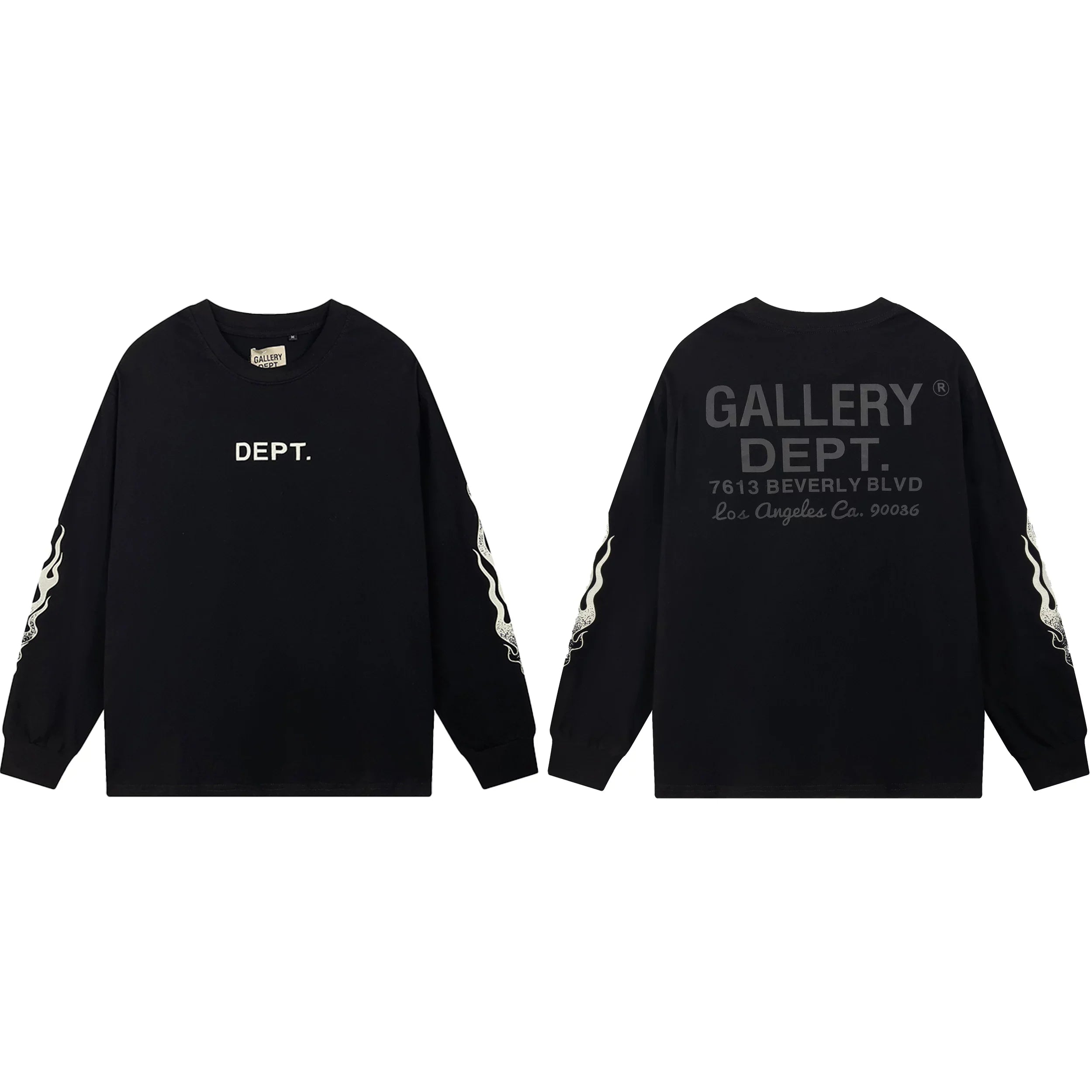 GALLERY DEPT FLAME SLEEVE LONG SLEEVE TEE