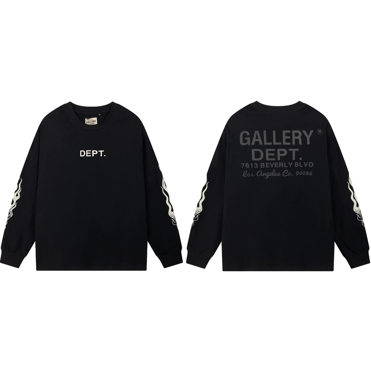 GALLERY DEPT FLAME SLEEVE LONG SLEEVE TEE