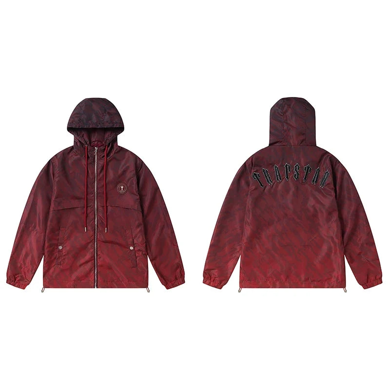 Cross border foreign trade autumn and winter Trapstar letter embroidery eagle zipper windbreaker hooded windbreaker men's and women's jacket jacket (9)