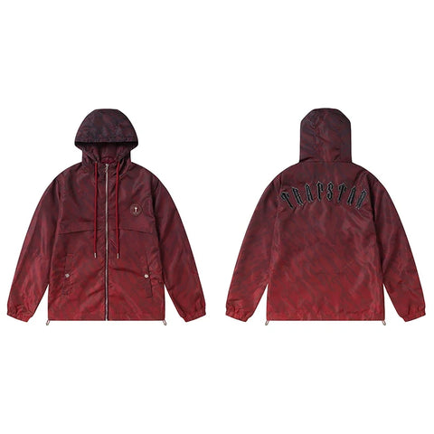 Cross border foreign trade autumn and winter Trapstar letter embroidery eagle zipper windbreaker hooded windbreaker men's and women's jacket jacket (9)