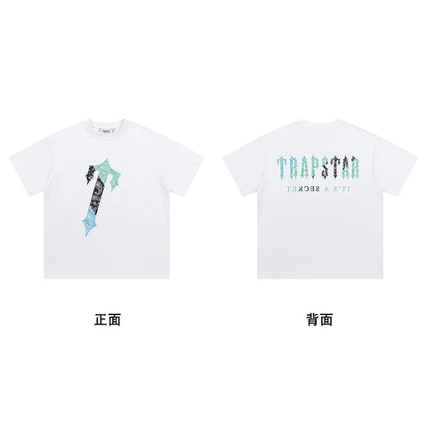 Trapstar short-sleeved T-shirt summer 2025 new letter print men and women casual loose round neck European and American trendy ins (15)