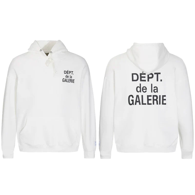 GALLERY DEPT DEPT DE LA GALERIE GOLD LOGO HOODIE BLACK