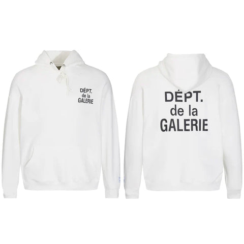 GALLERY DEPT DEPT DE LA GALERIE GOLD LOGO HOODIE BLACK