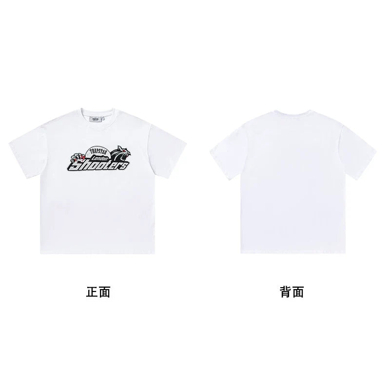 Trapstar short-sleeved T-shirt summer 2025 new letter print men and women casual loose round neck European and American trendy ins (21)