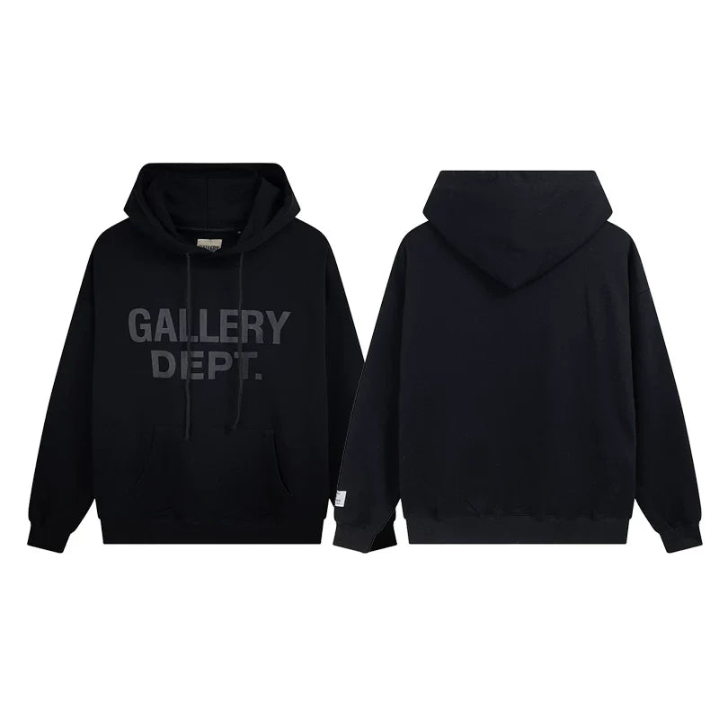 GALLERY DEPT FRONT LOGO HOODIE BLACK