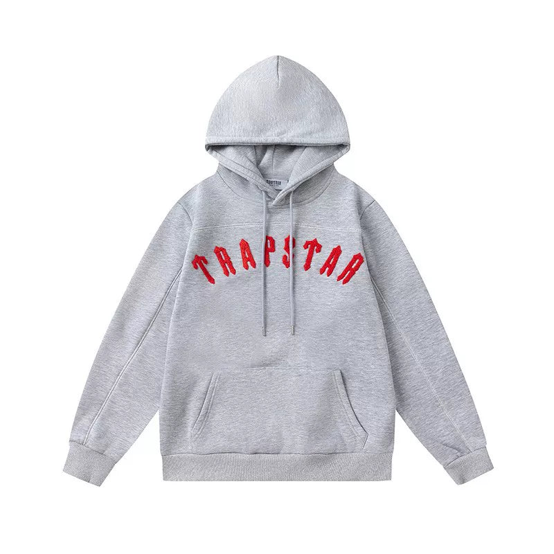 Trapstar autumn and winter casual sports suit hooded sweatshirt pants pullover simple letter drawstring top pants (35)