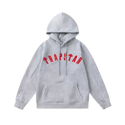 Trapstar autumn and winter casual sports suit hooded sweatshirt pants pullover simple letter drawstring top pants (35)