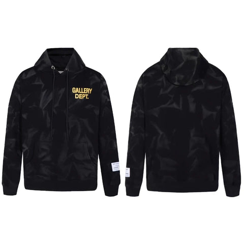 GALLERY DEPT TIE DYE PULLOVER HOODIE BLACK