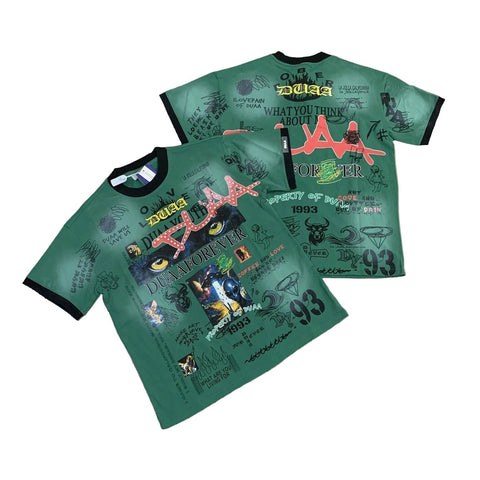 Duaa 1993 Graffiti Eye Graphic Oversized T-Shirt