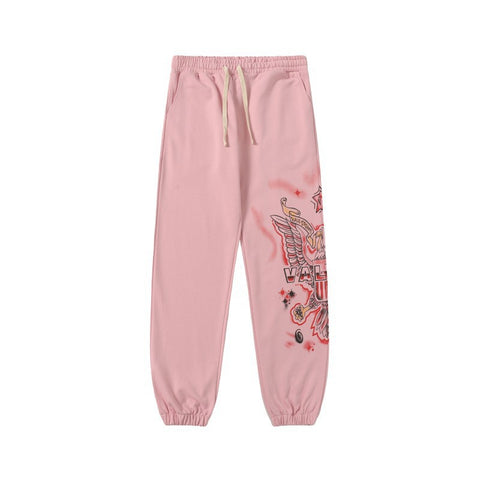Vale Forever Eagle Graphic Pink Jogger Unisex Streetwear Sweatpants