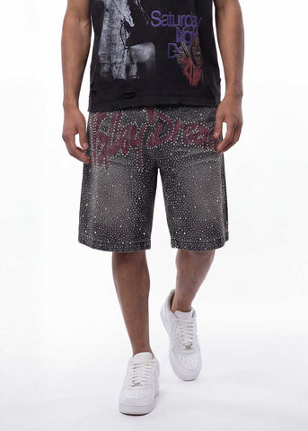 Vale Forever Iced Out Jorts Black