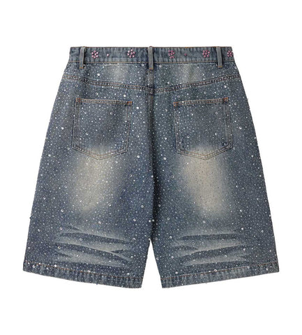 Vale Forever Iced Out Jorts Blue